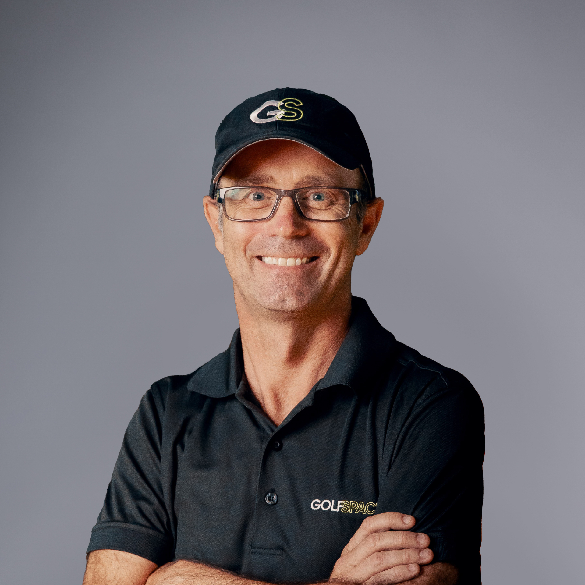 Gavin Meredith, PGA Professional and lead coach, in a GolfSpace polo.