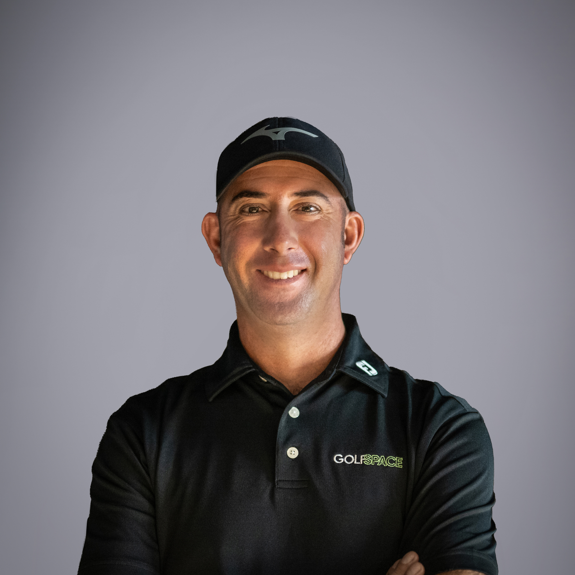 Charles Kares, PGA Professional, in a GolfSpace polo.